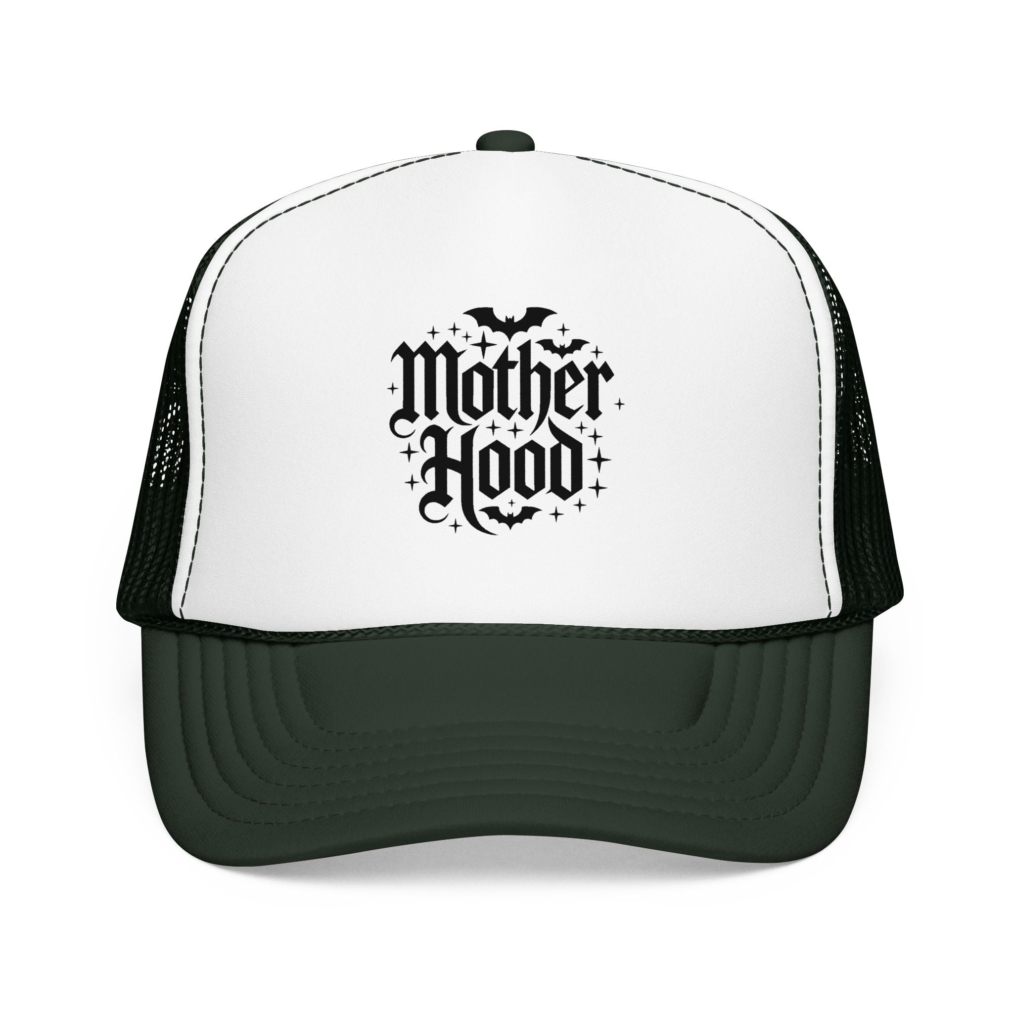 Trucker Hat — 'Mother Hood' Gothic Bat Logo Cap