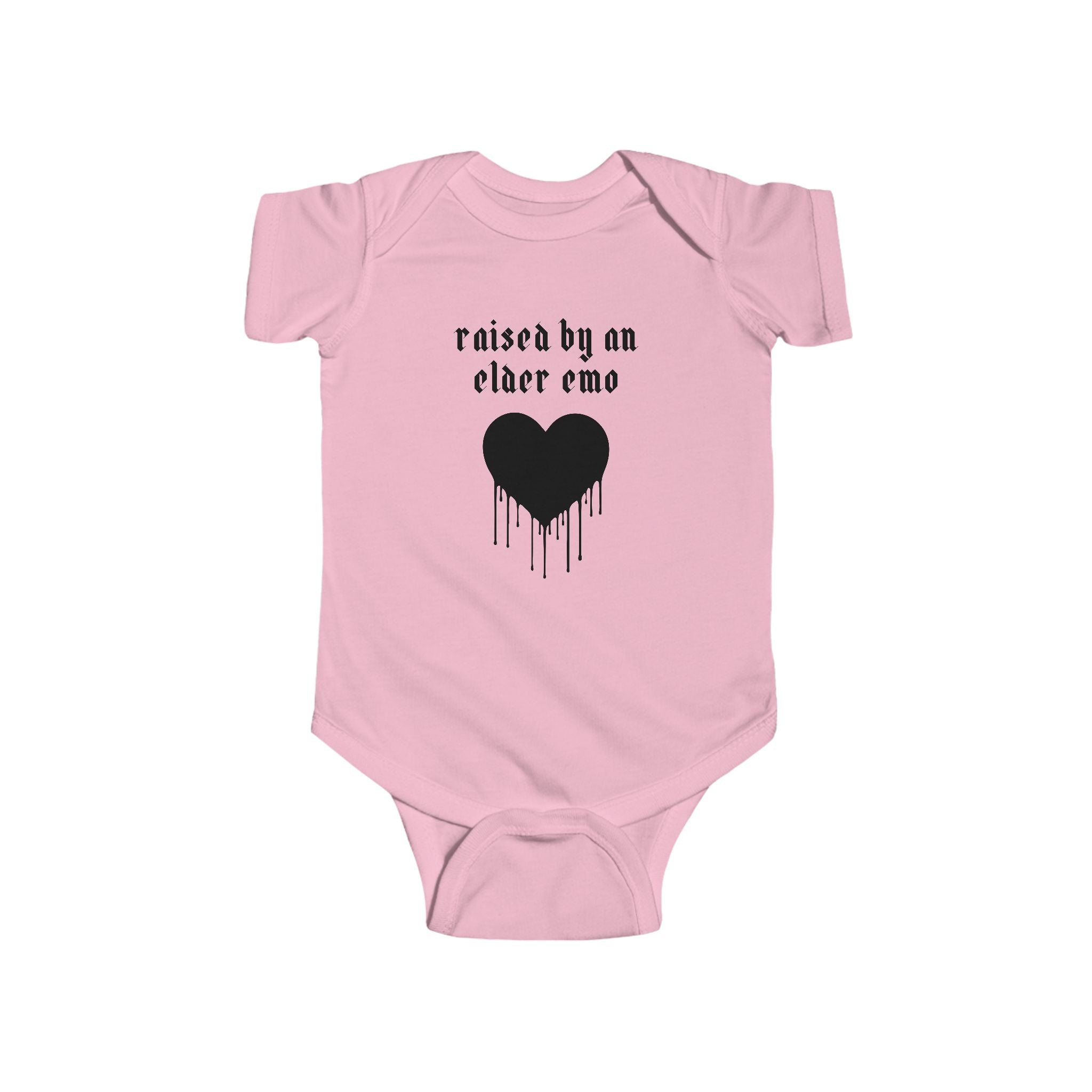 "Raised by an Elder Emo" Baby Onesie