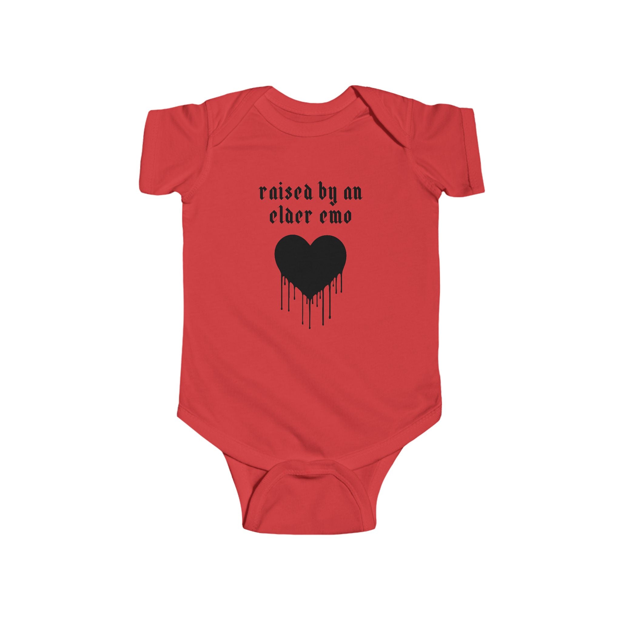 "Raised by an Elder Emo" Baby Onesie