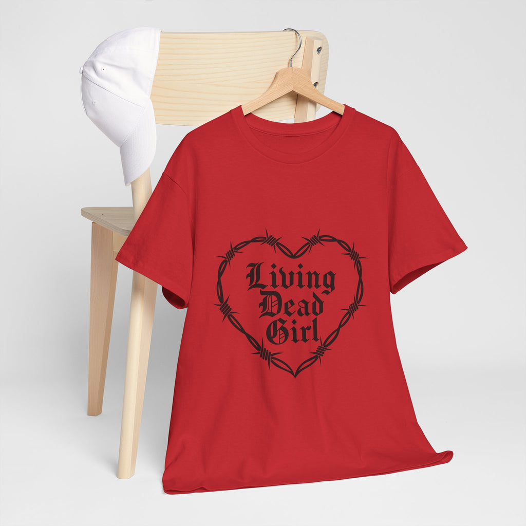 Living Dead Girl Barbed Wire Heart Tee