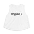 Crop Top — "Energy Doesn't Lie" Gothic Script Athletic Tank