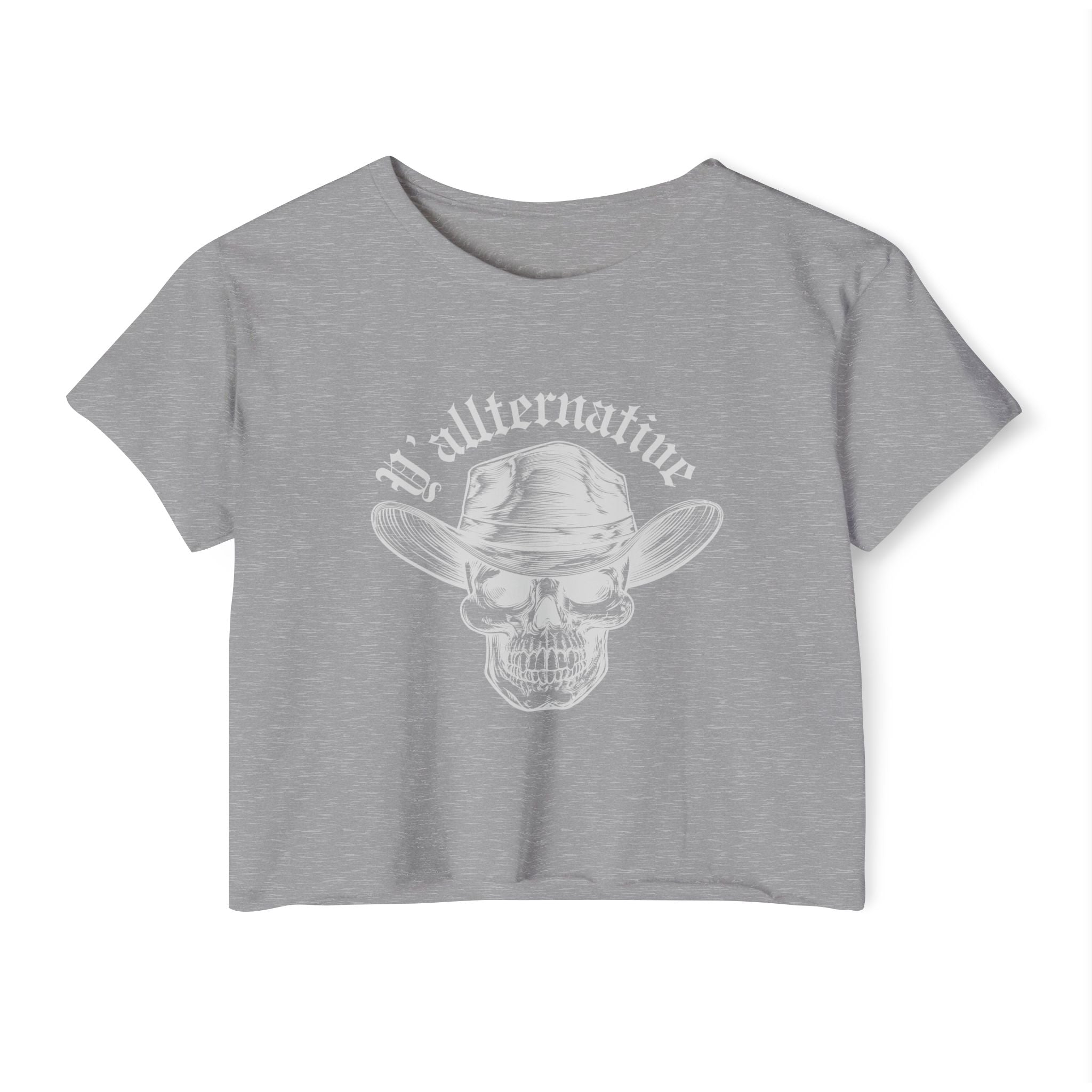 Y'allternative Skull Crop Top