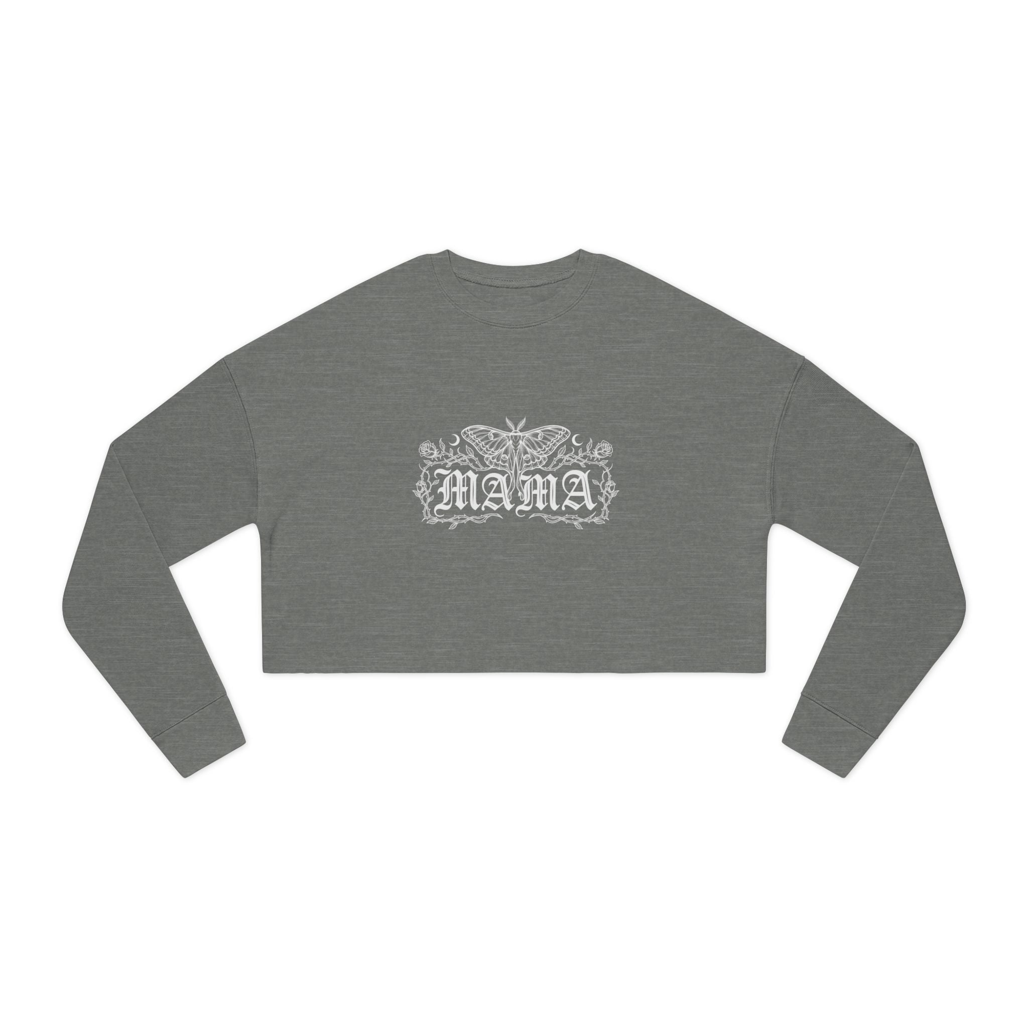 Goth/Whimsy Mama Floral Cropped Sweatshirt
