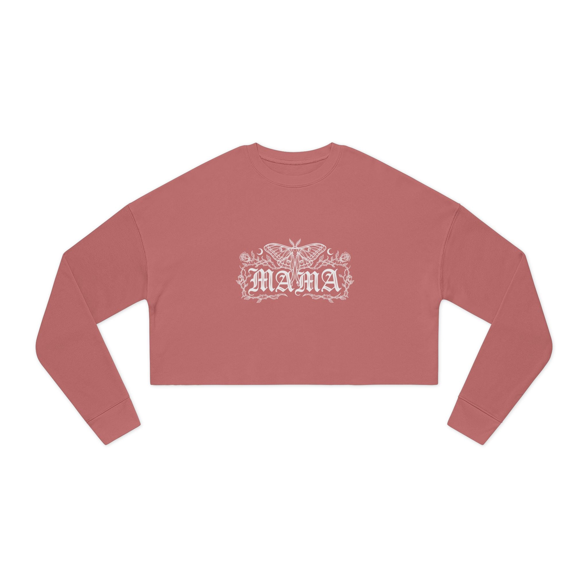 Goth/Whimsy Mama Floral Cropped Sweatshirt