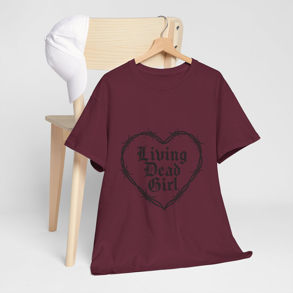 Living Dead Girl Barbed Wire Heart Tee