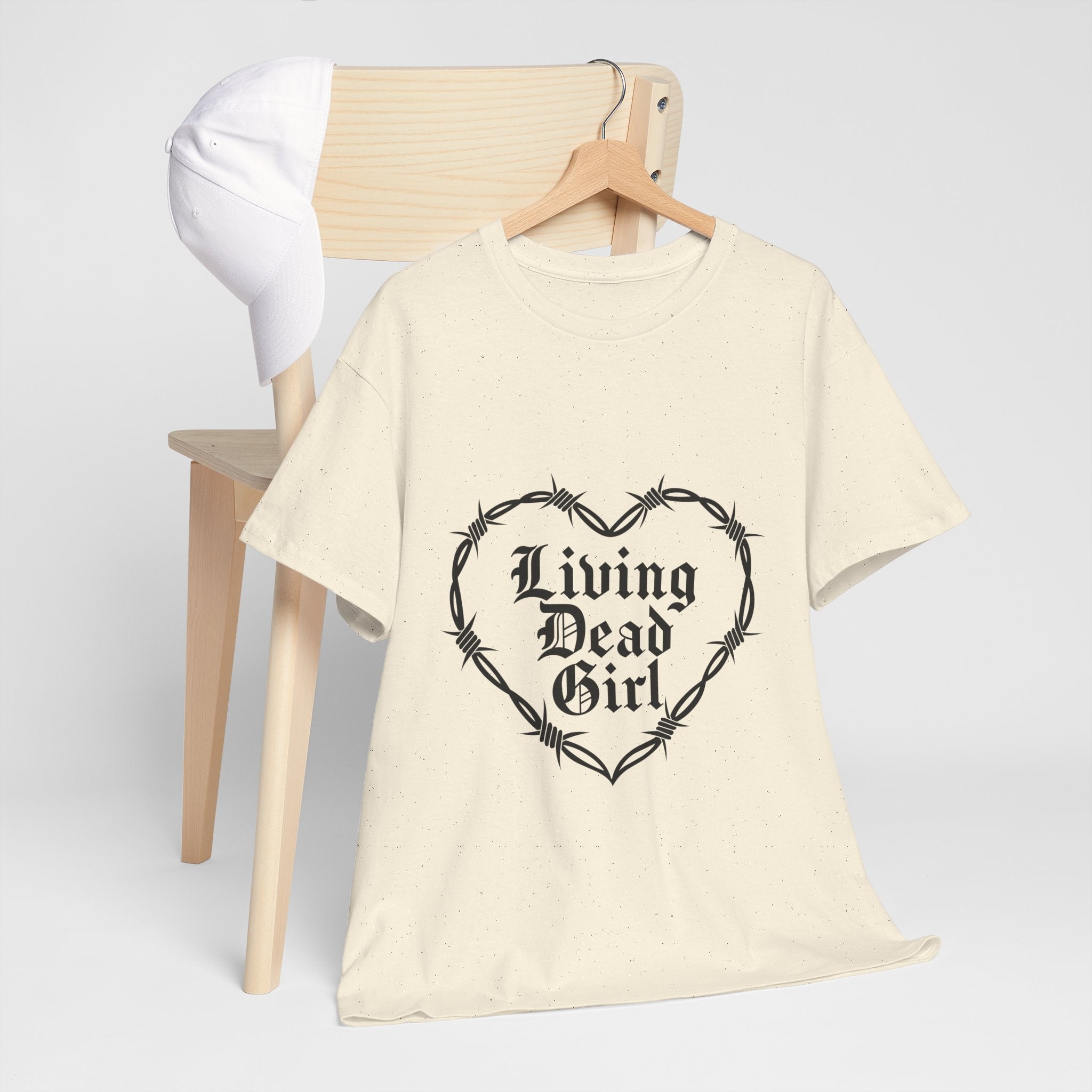 Living Dead Girl Barbed Wire Heart Tee