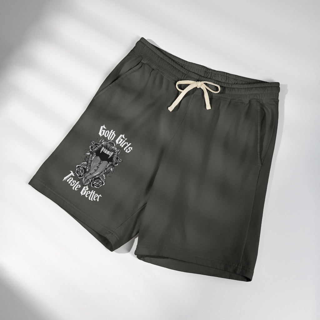 Goth Girls Taste Better Sweat Shorts — Garment-Dyed Fleece Lounge Shorts