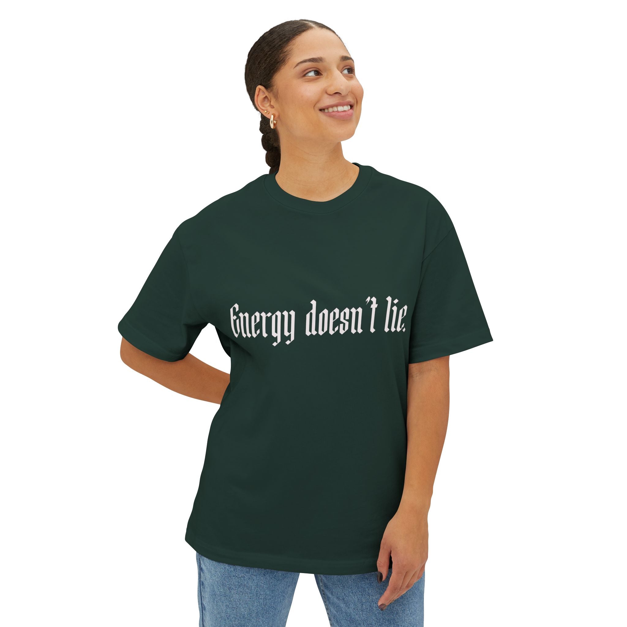 Energy Doesn't Lie Tee — Oversized Boxy Graphic T-Shirt