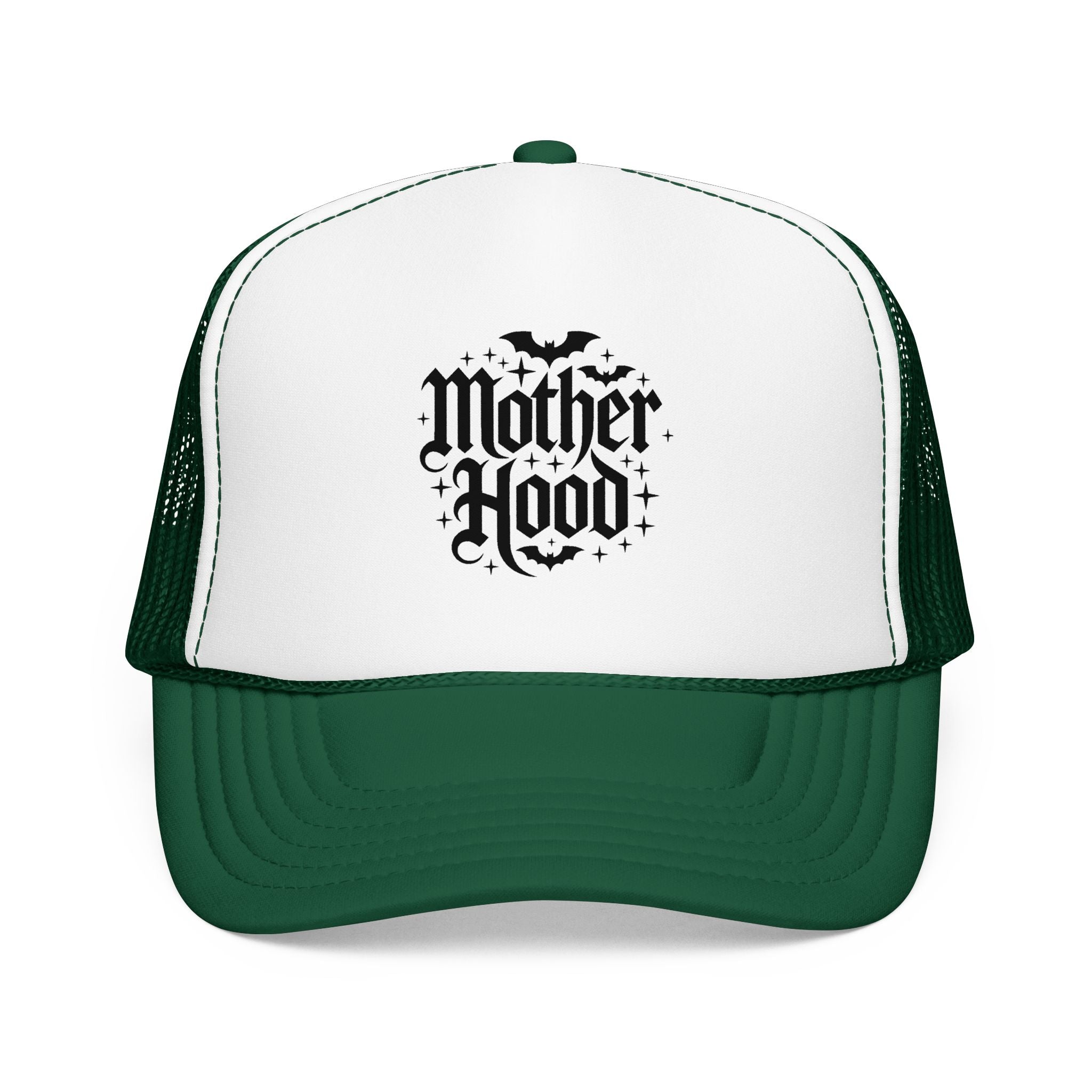 Trucker Hat — 'Mother Hood' Gothic Bat Logo Cap