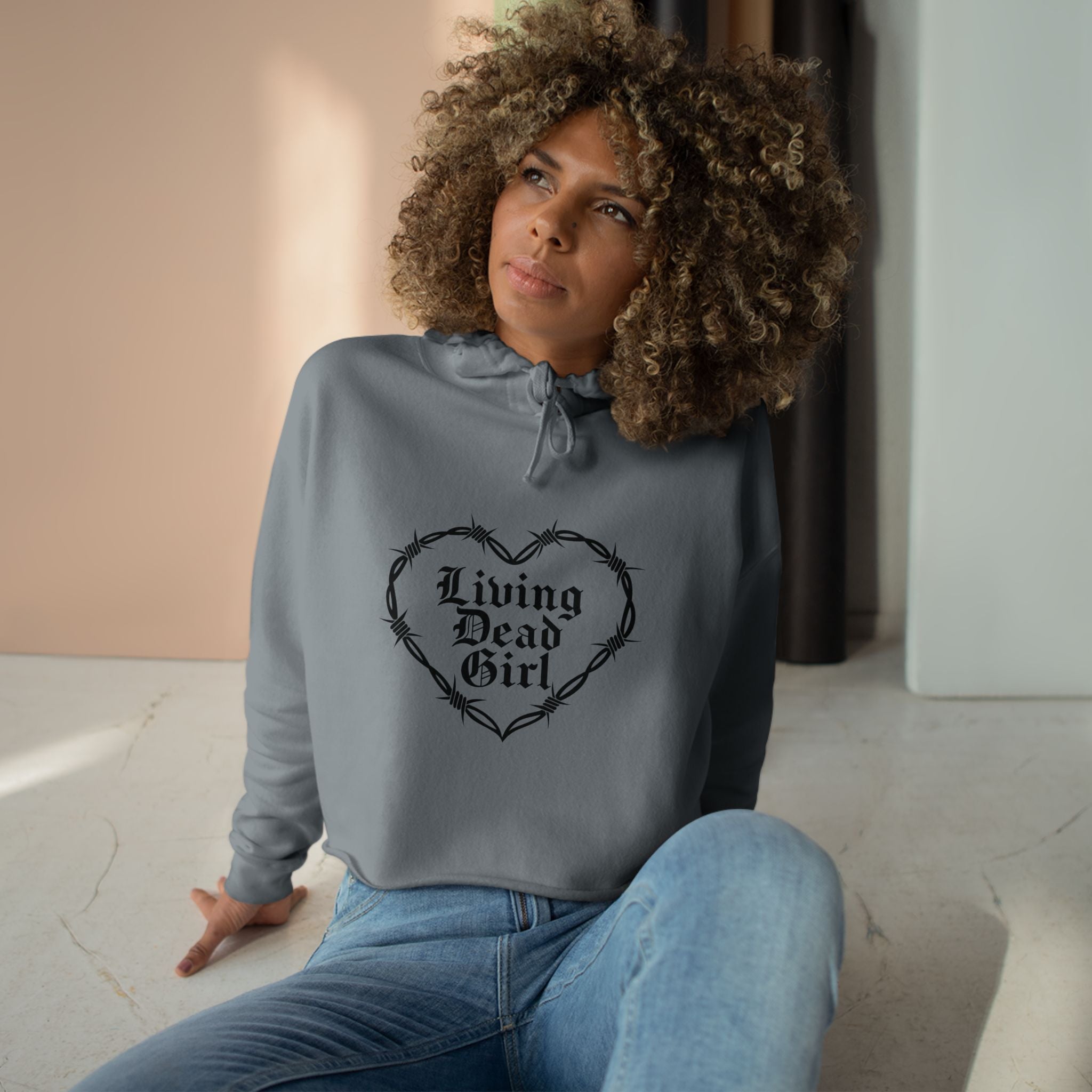 Living Dead Girl Crop Hoodie