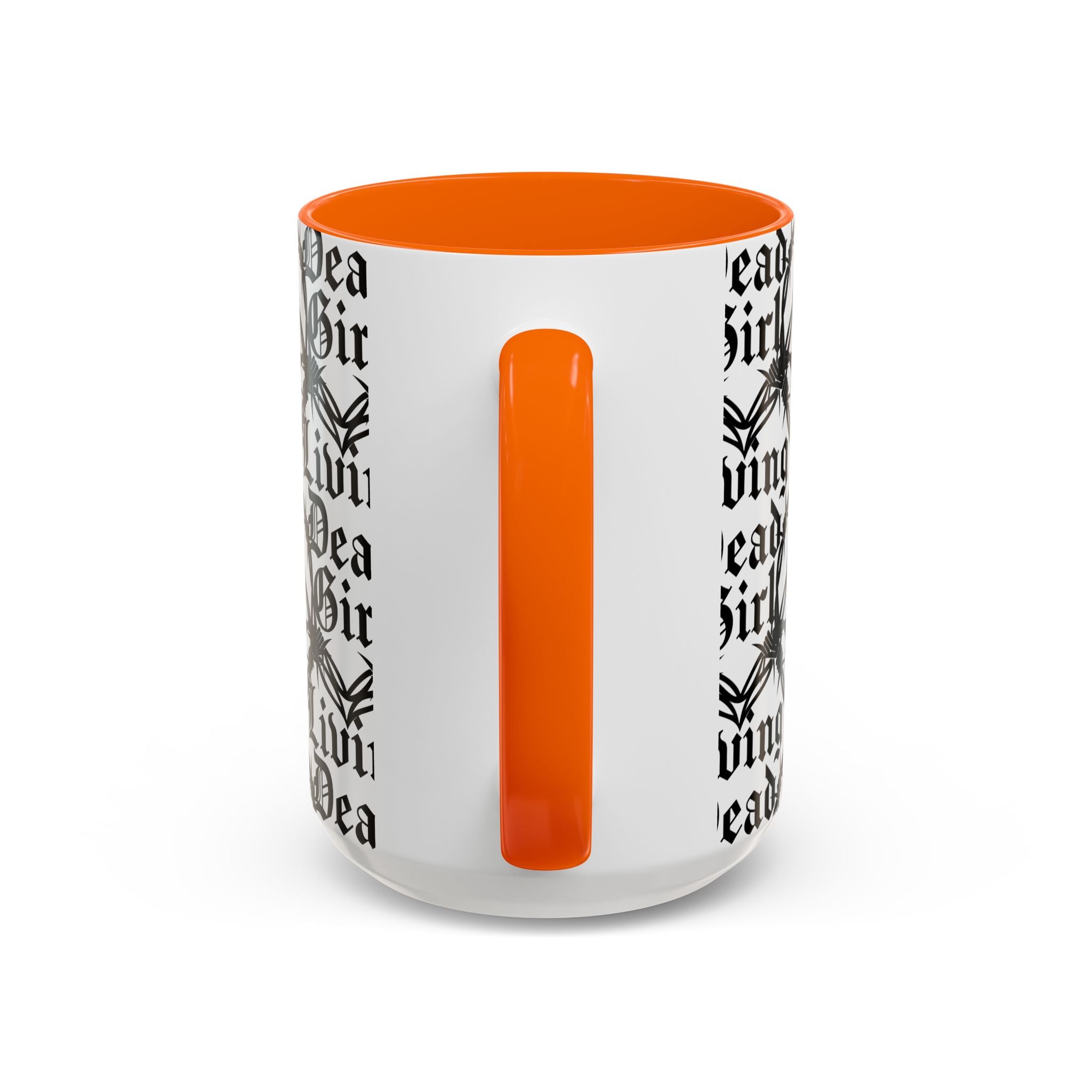 Living Dead Girl Mug | Gothic Barbed Wire Typography Accent Coffee Mug