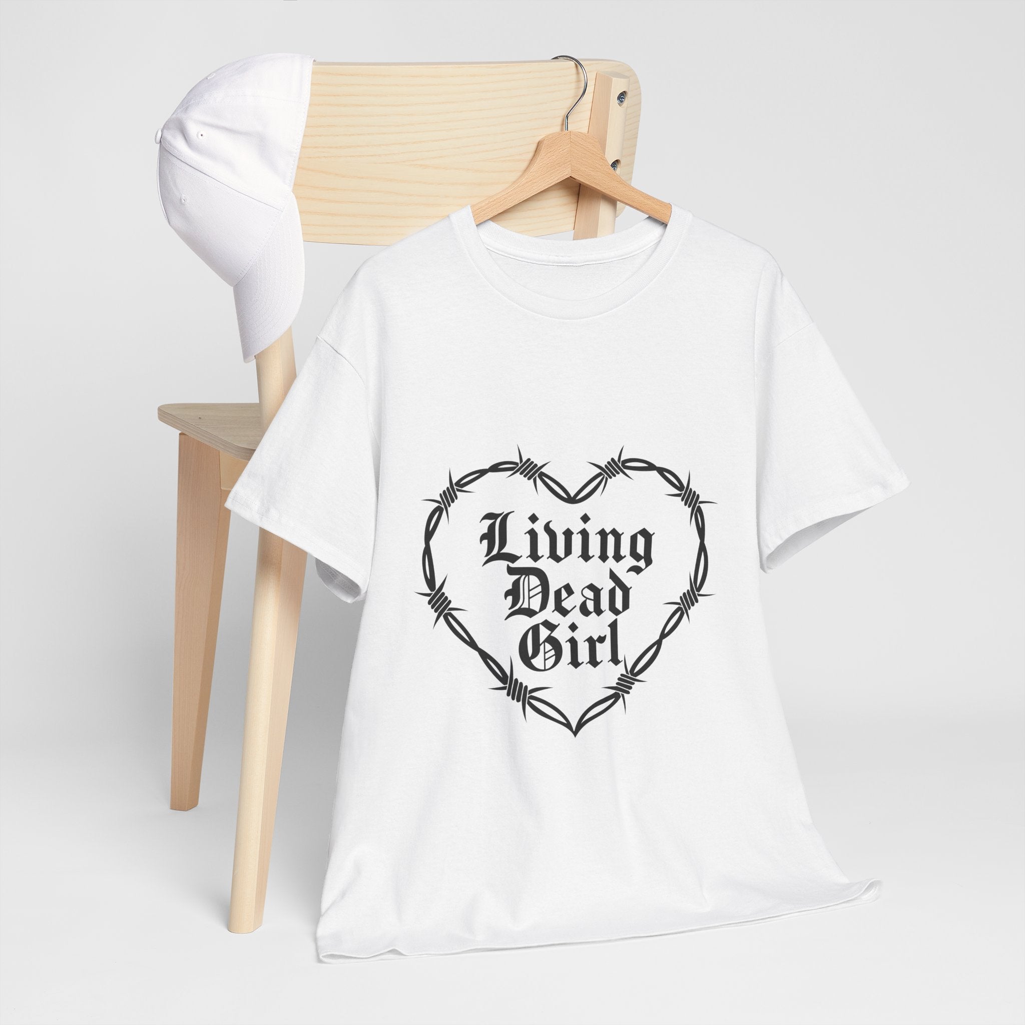 Living Dead Girl Barbed Wire Heart Tee