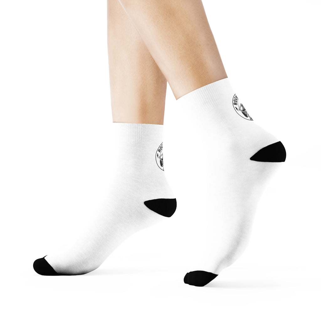 Rocker Dad Crew Socks — Vintage Guitar Logo Cotton Socks