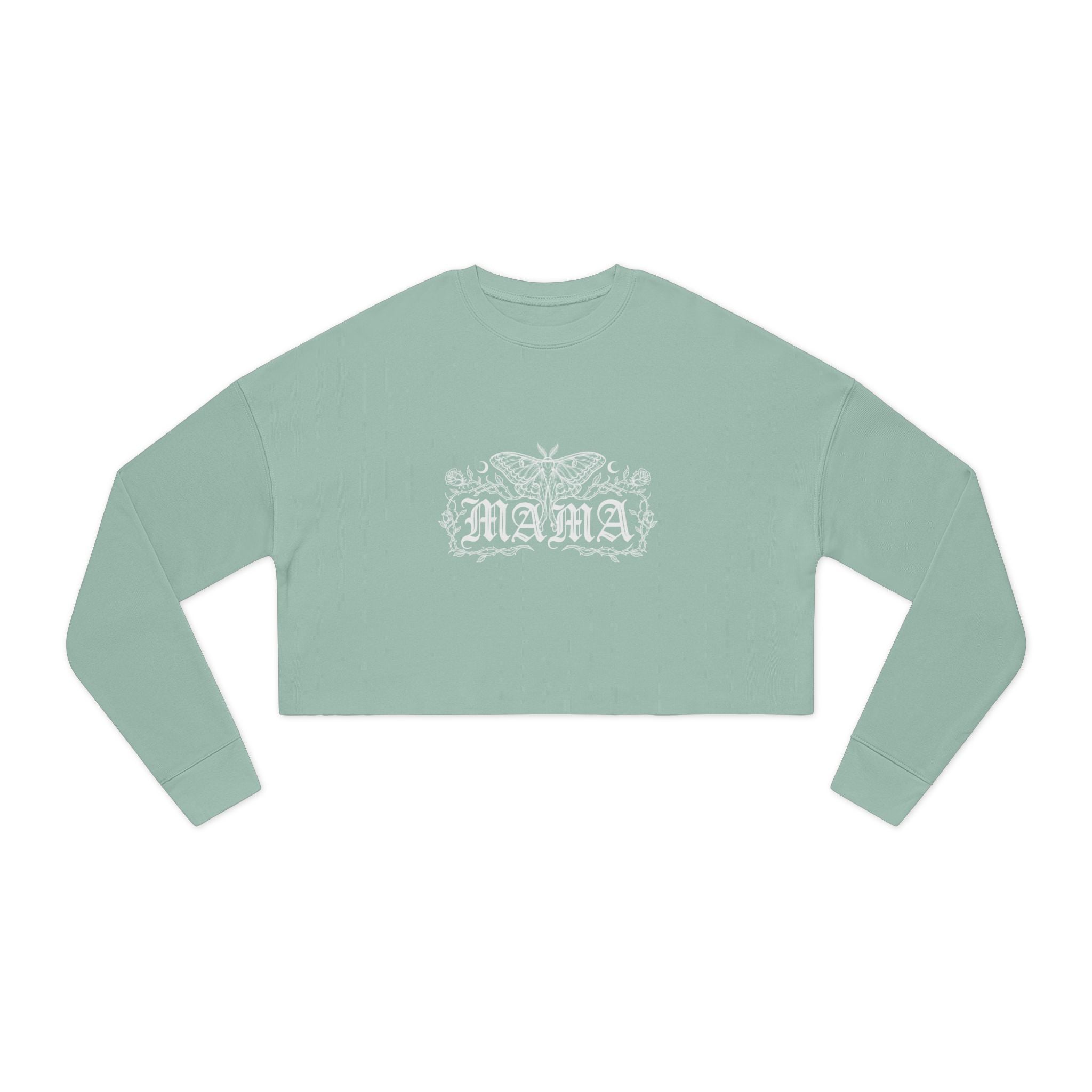 Goth/Whimsy Mama Floral Cropped Sweatshirt