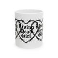 Living Dead Girl mug | Gothic barbed wire heart coffee cup