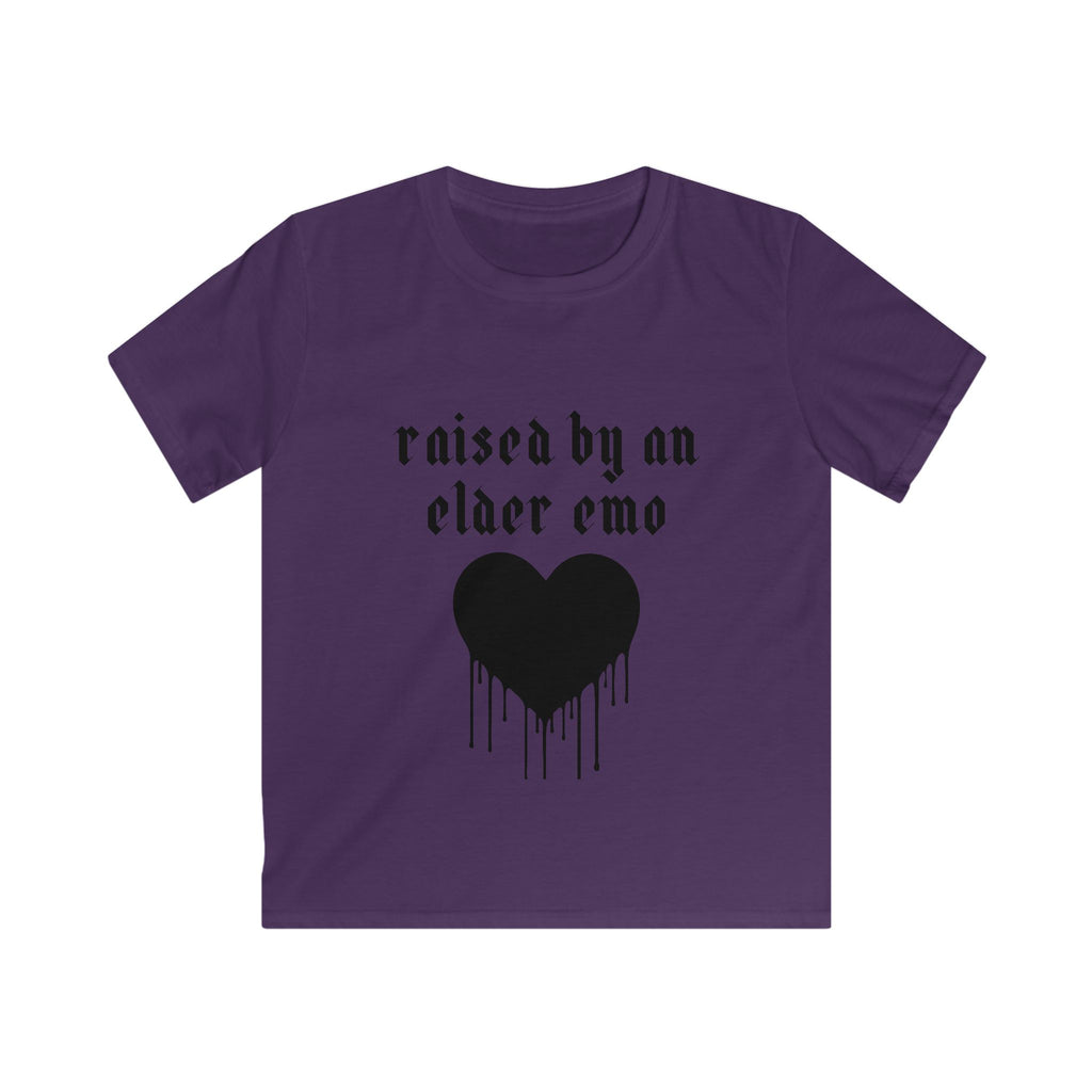 "Raised by an Elder Emo" Dripping Heart Graphic