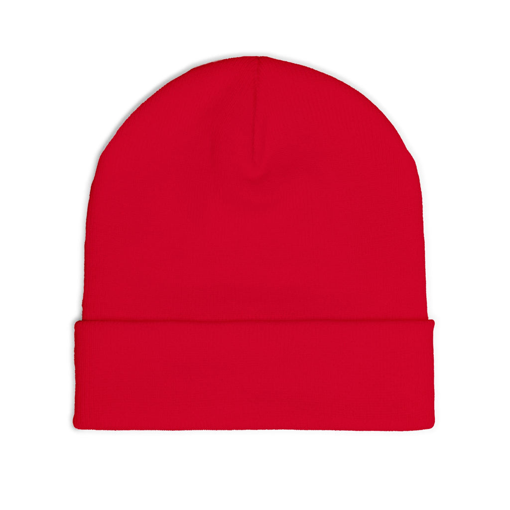 Embroidered Beanie — "hot girls cry to metal" Knit Winter Hat