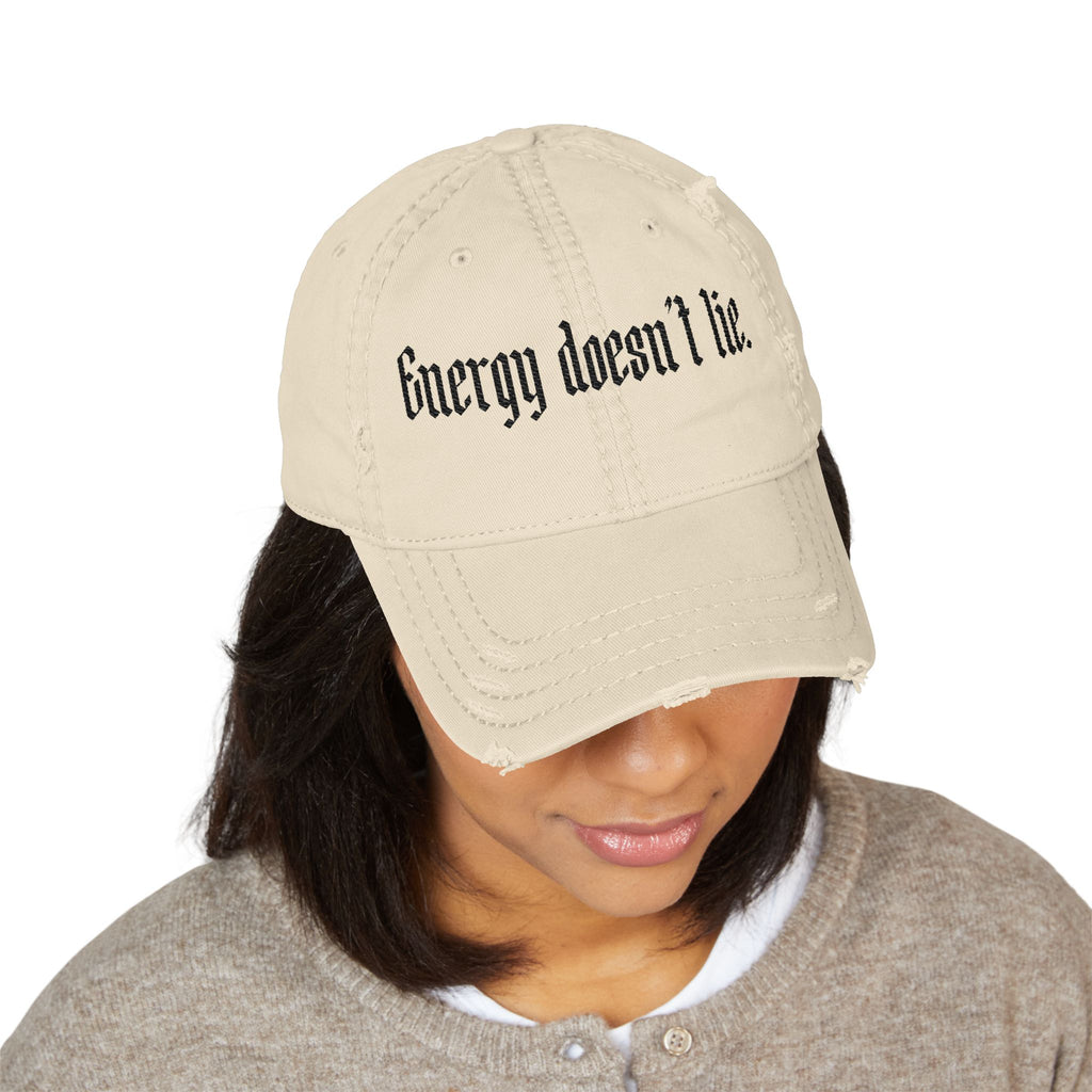 Energy Doesn’t Lie distressed Baseball Cap
