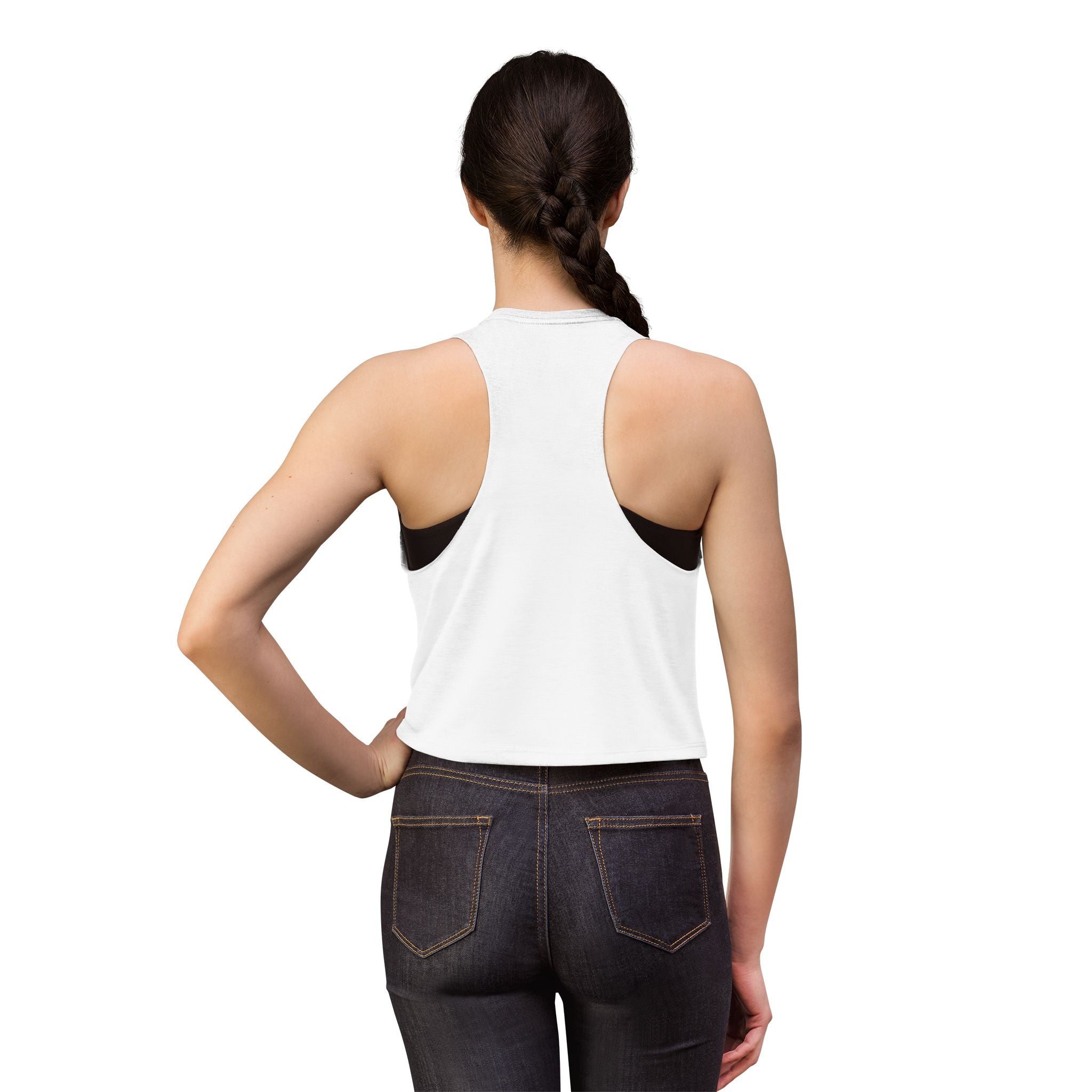 Crop Top — "Energy Doesn't Lie" Gothic Script Athletic Tank