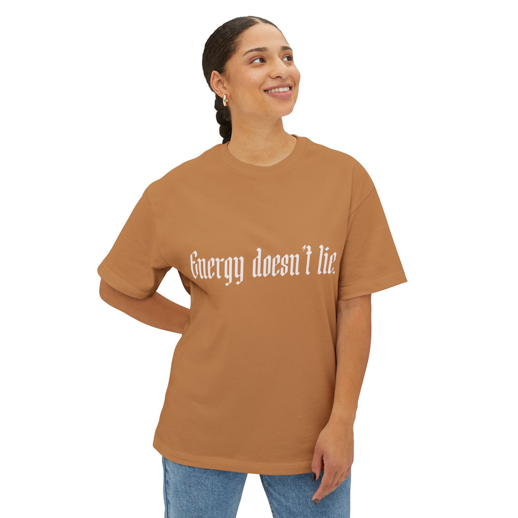 Energy Doesn't Lie Tee — Oversized Boxy Graphic T-Shirt