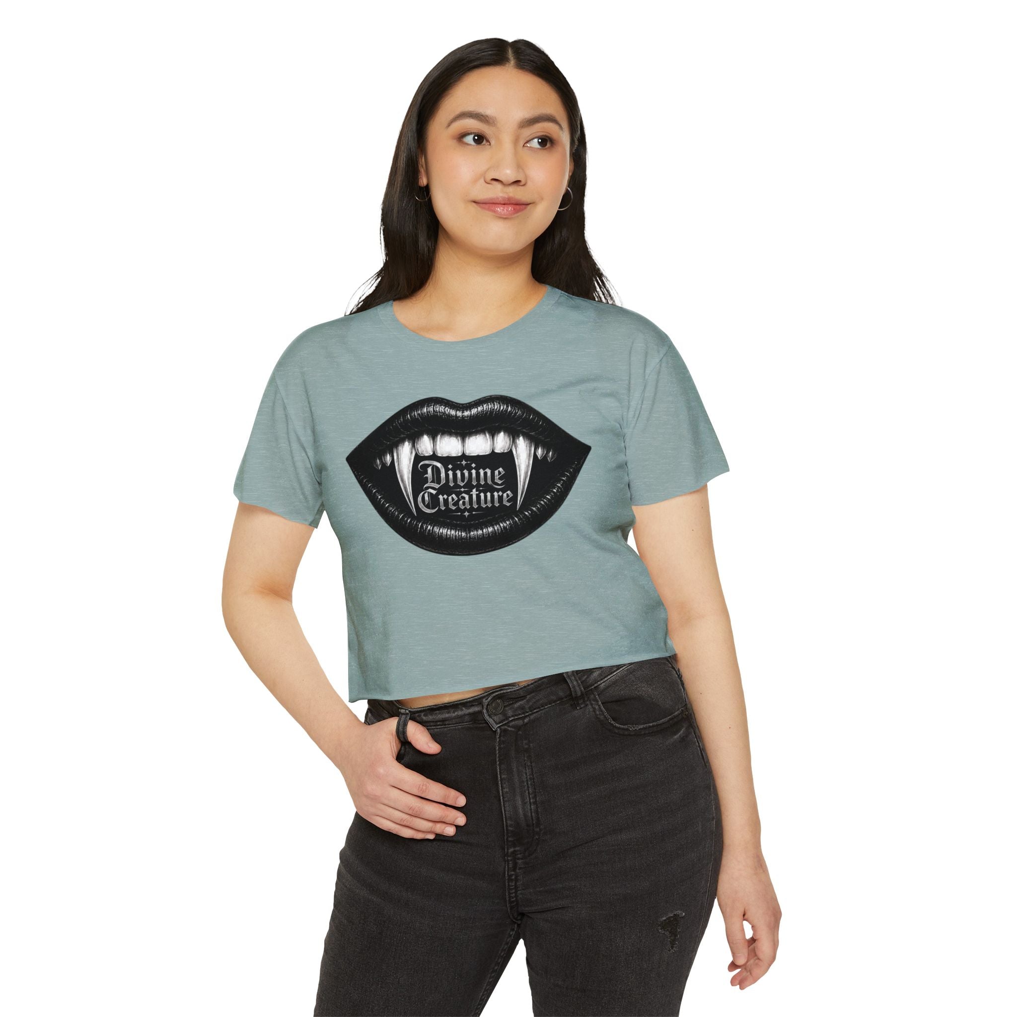 Divine creature w/ fangs cropped tee