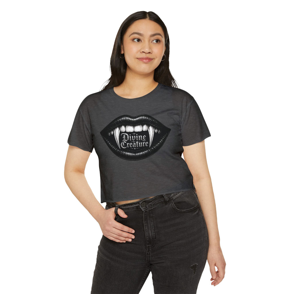 Divine creature w/ fangs cropped tee