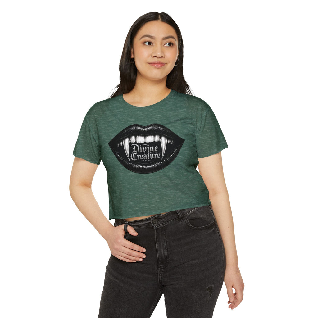 Divine creature w/ fangs cropped tee
