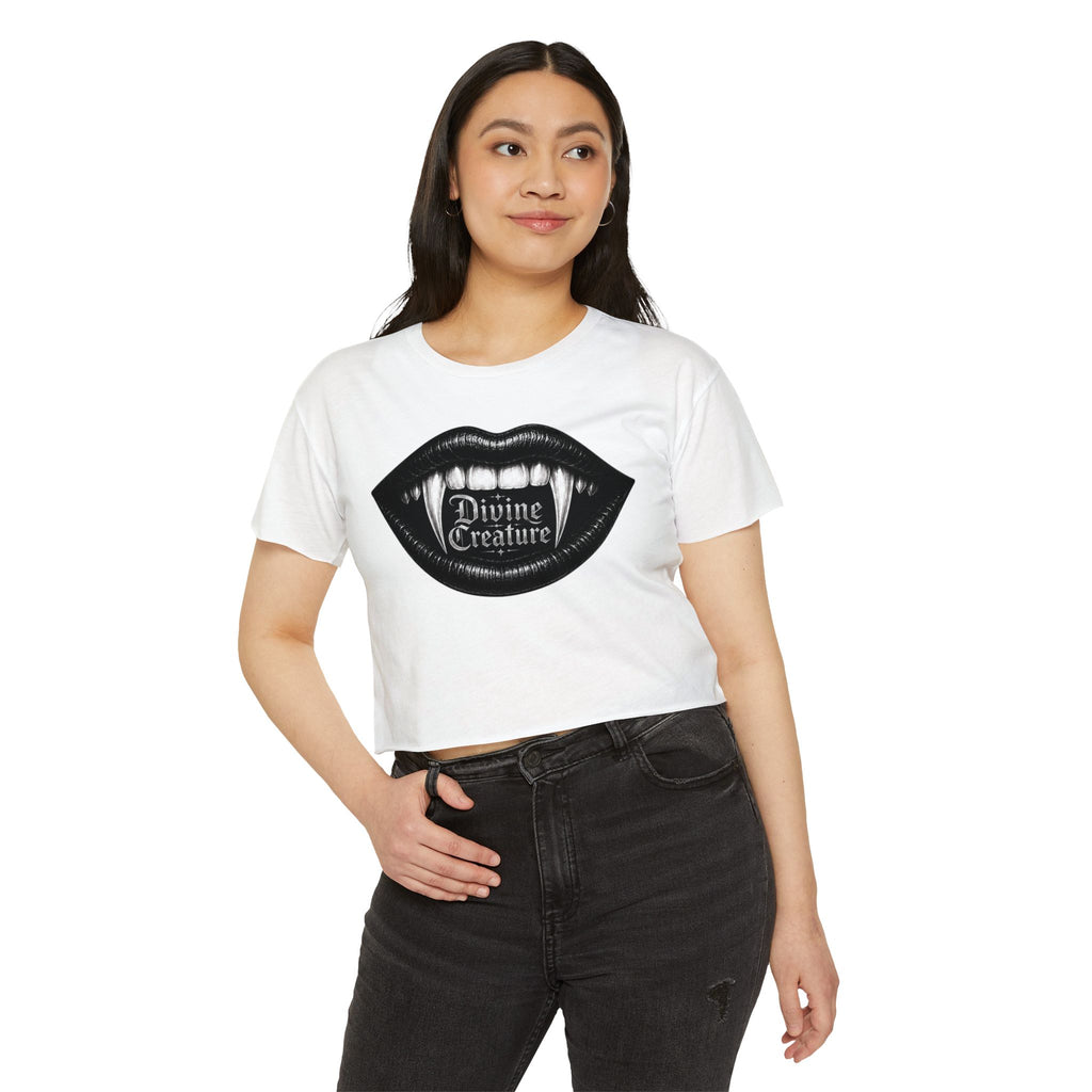 Divine creature w/ fangs cropped tee