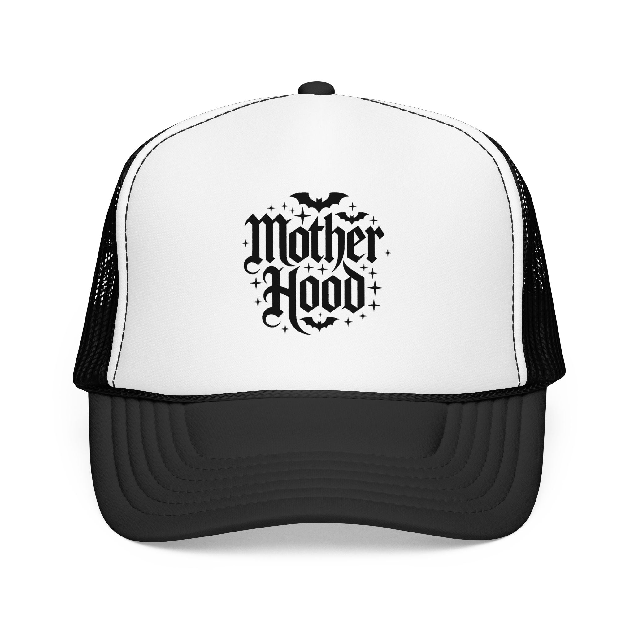Trucker Hat — 'Mother Hood' Gothic Bat Logo Cap