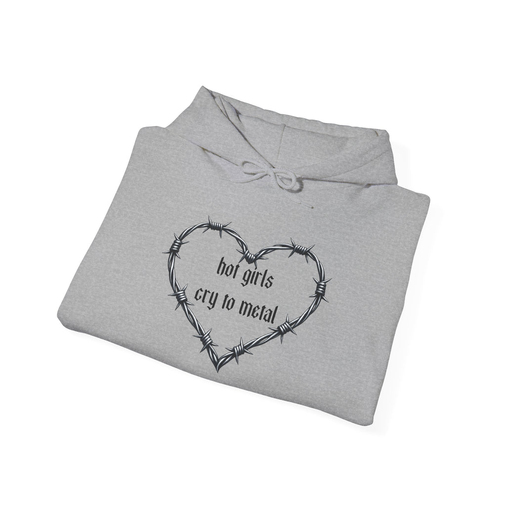 “hot girls cry to metal” Pullover Hoodie