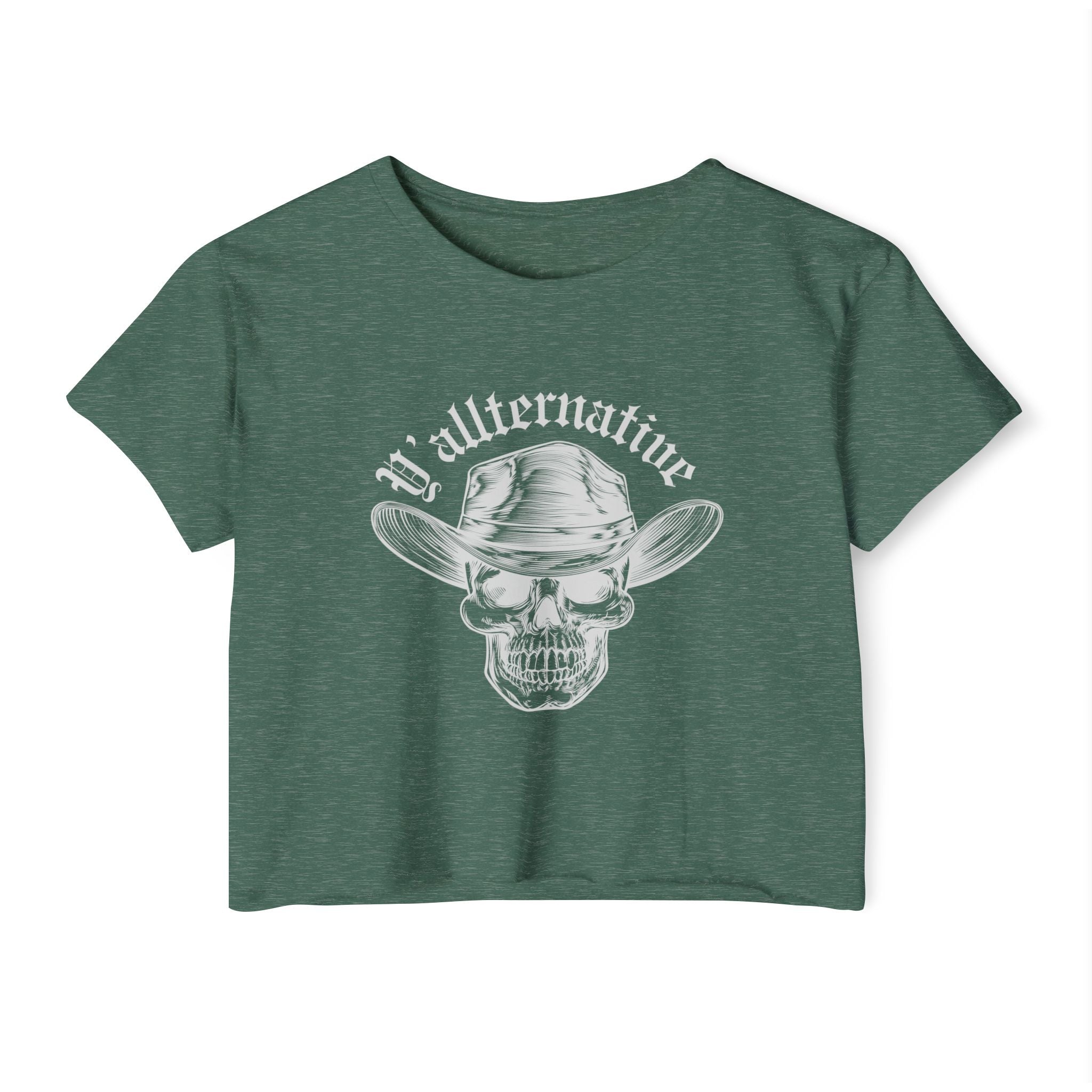 Y'allternative Skull Crop Top