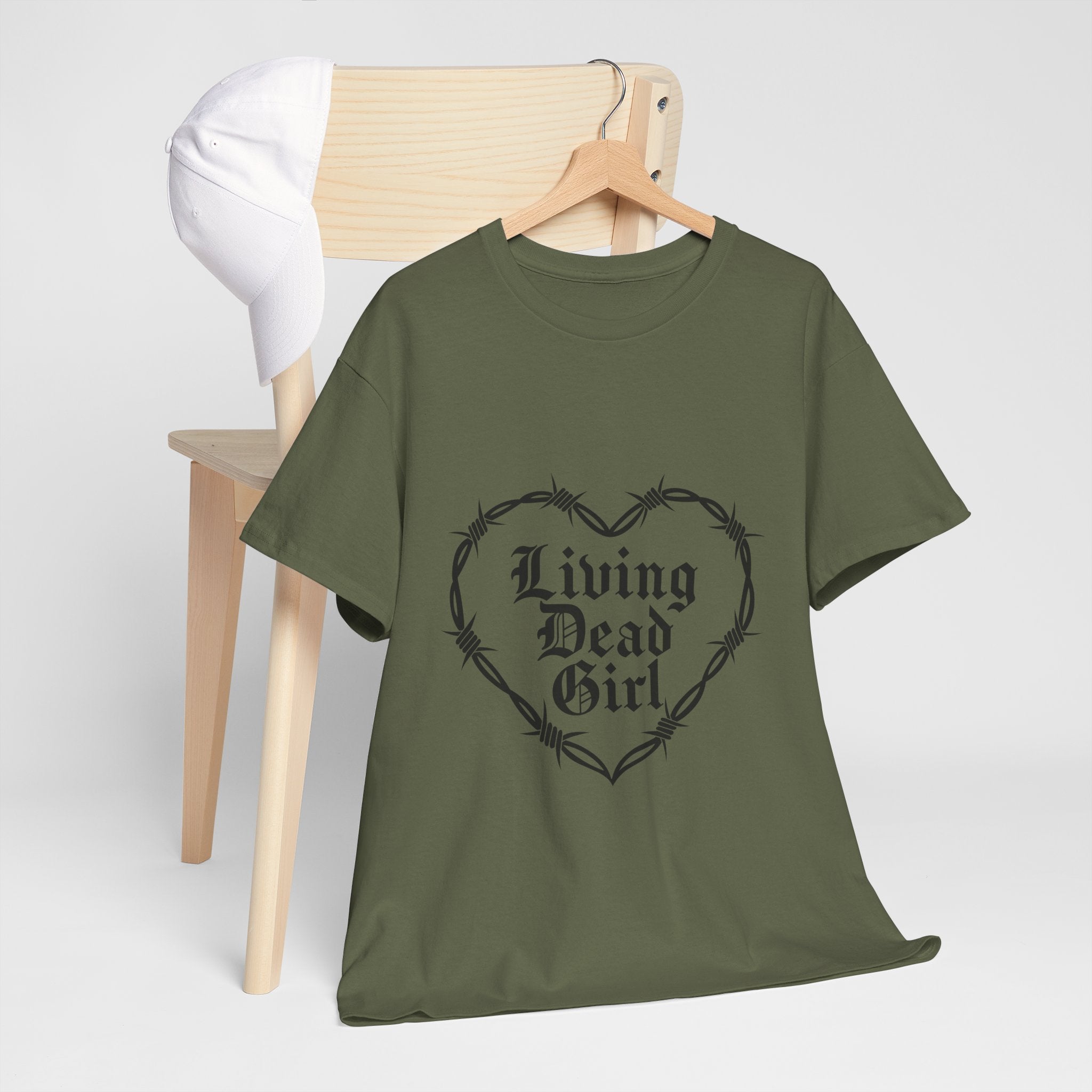 Living Dead Girl Barbed Wire Heart Tee