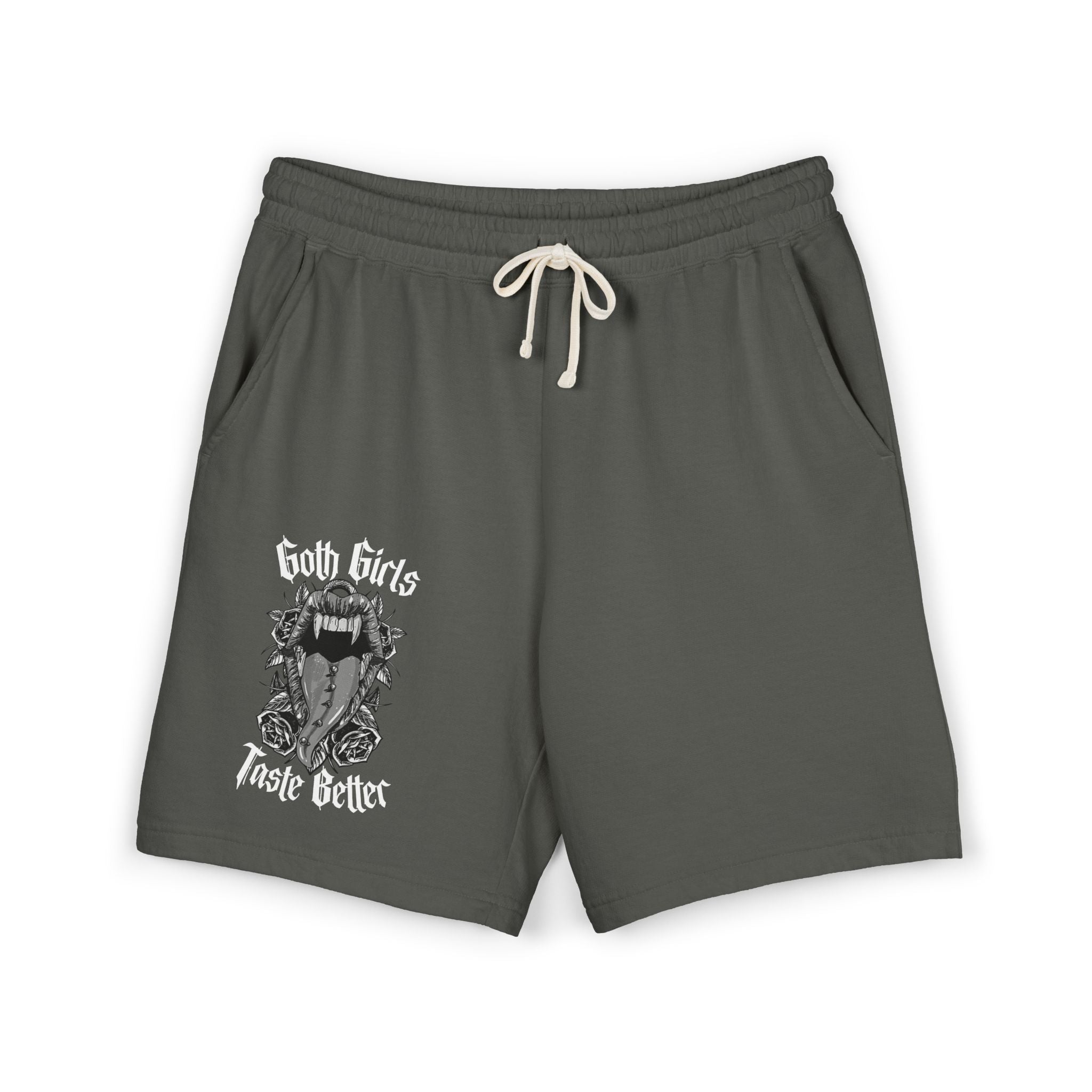 Goth Girls Taste Better Sweat Shorts — Graphic Fleece Lounge Shorts