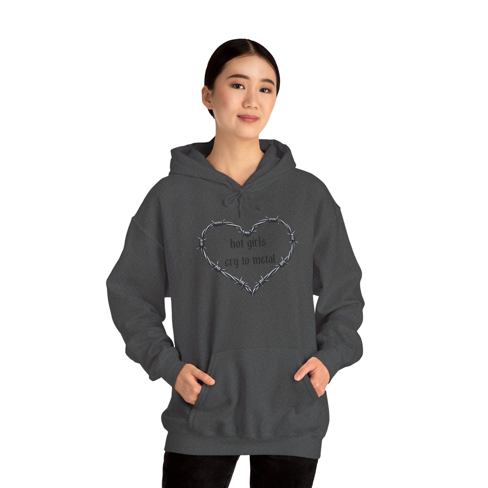 “hot girls cry to metal” Pullover Hoodie