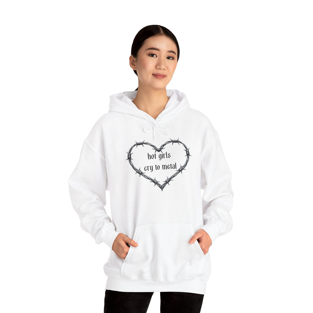 “hot girls cry to metal” Pullover Hoodie