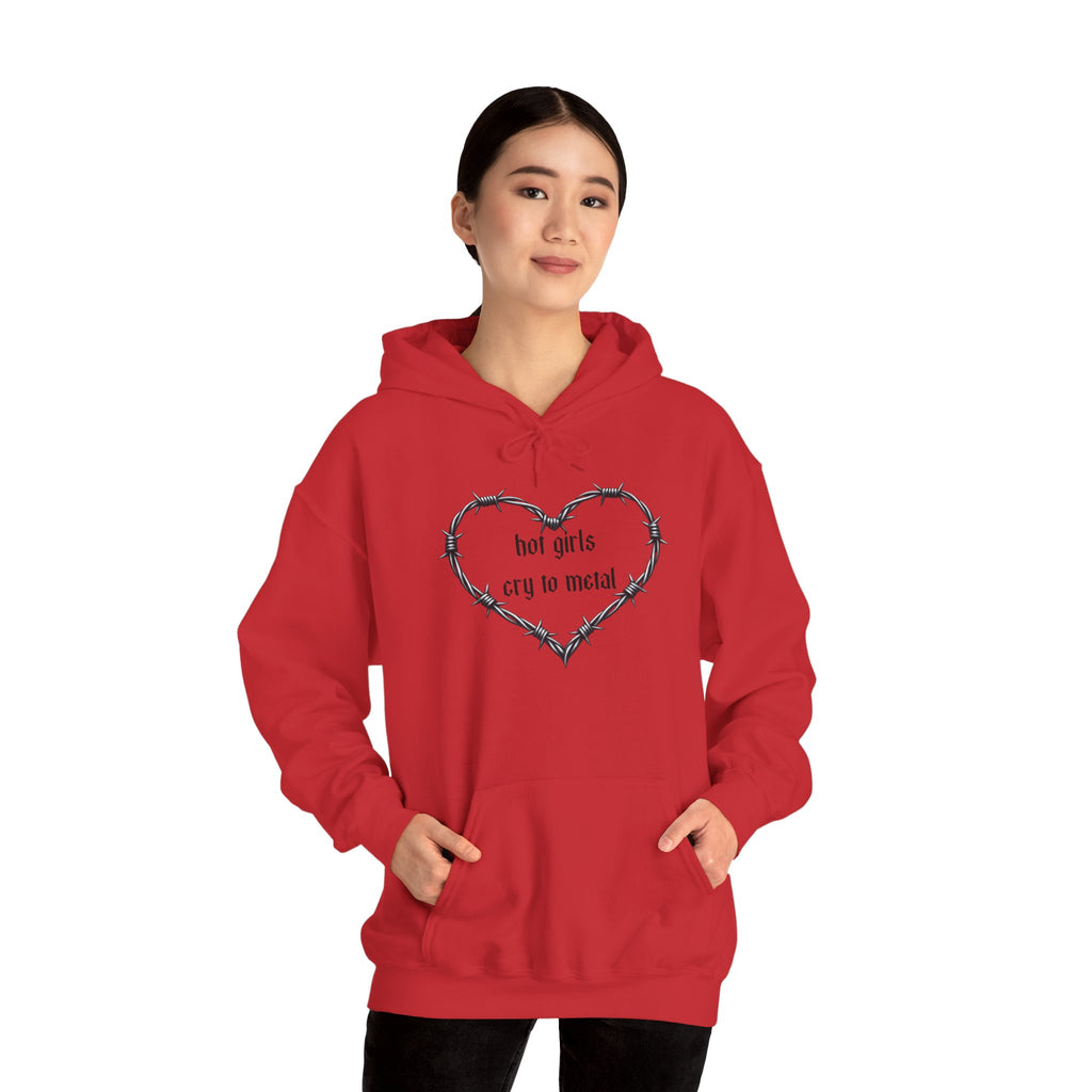 “hot girls cry to metal” Pullover Hoodie