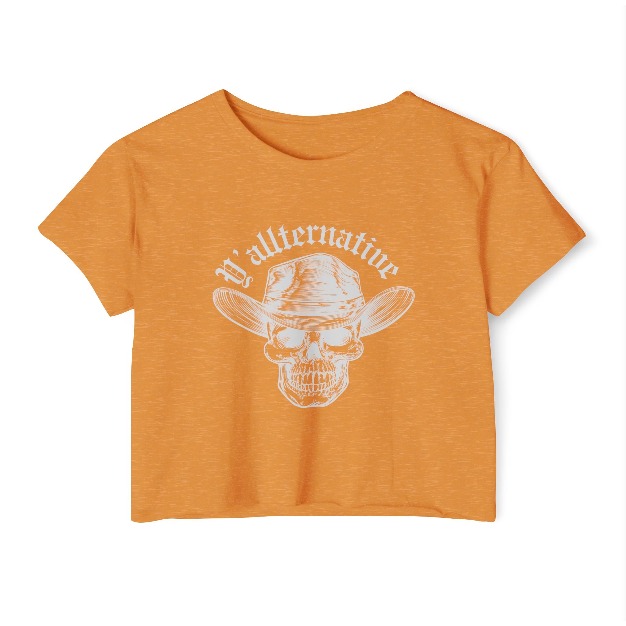 Y'allternative Skull Crop Top