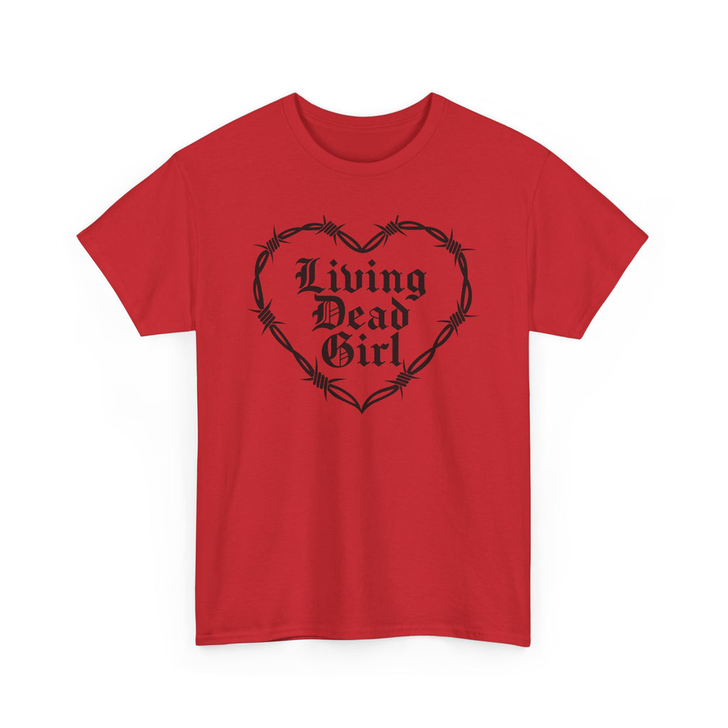 Living Dead Girl Barbed Wire Heart Tee