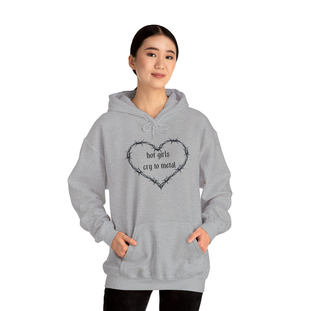 “hot girls cry to metal” Pullover Hoodie