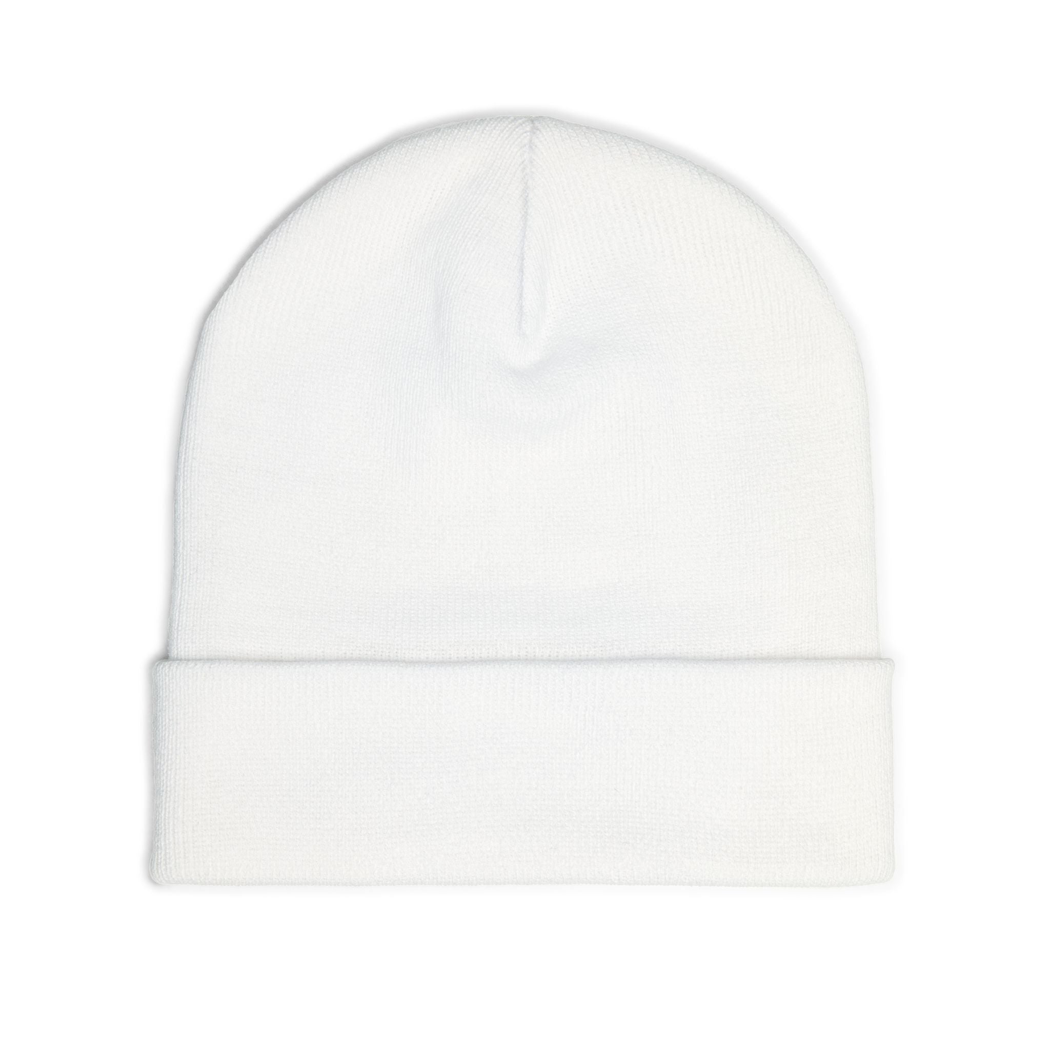Embroidered Beanie — "hot girls cry to metal" Knit Winter Hat