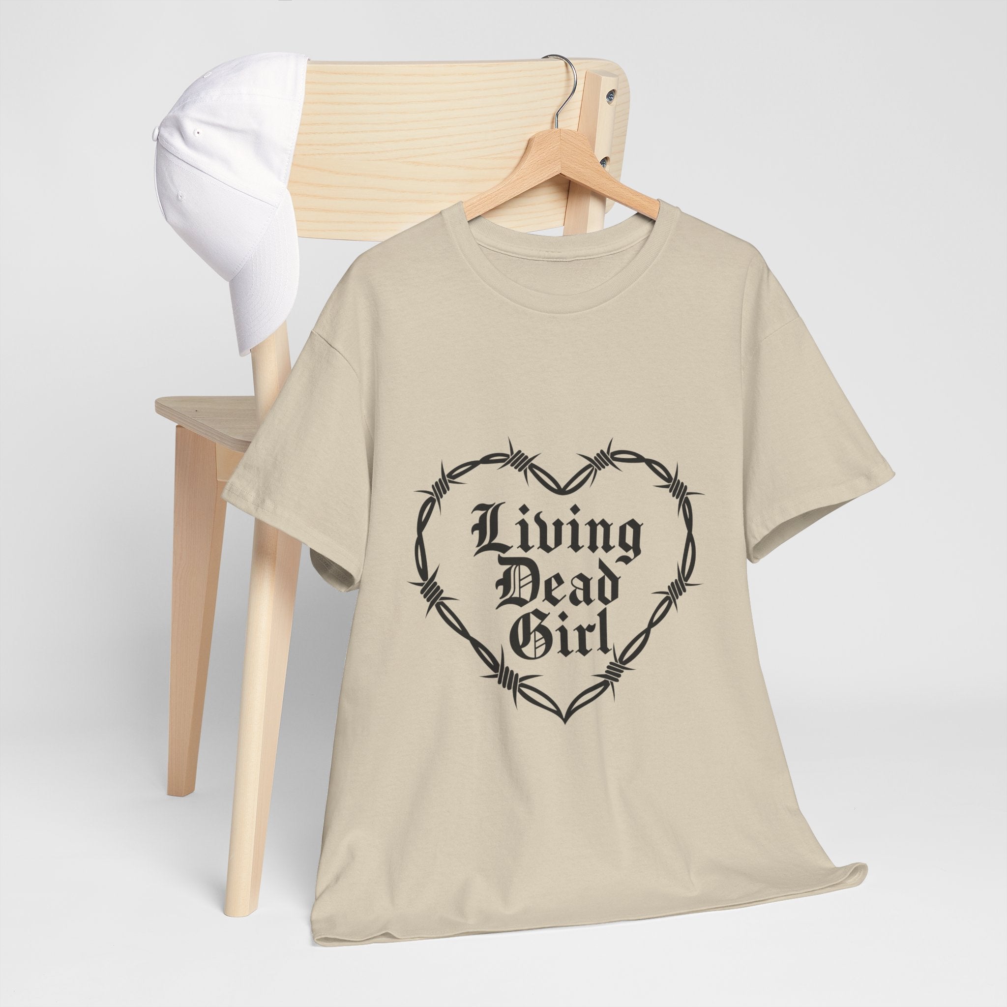 Living Dead Girl Barbed Wire Heart Tee