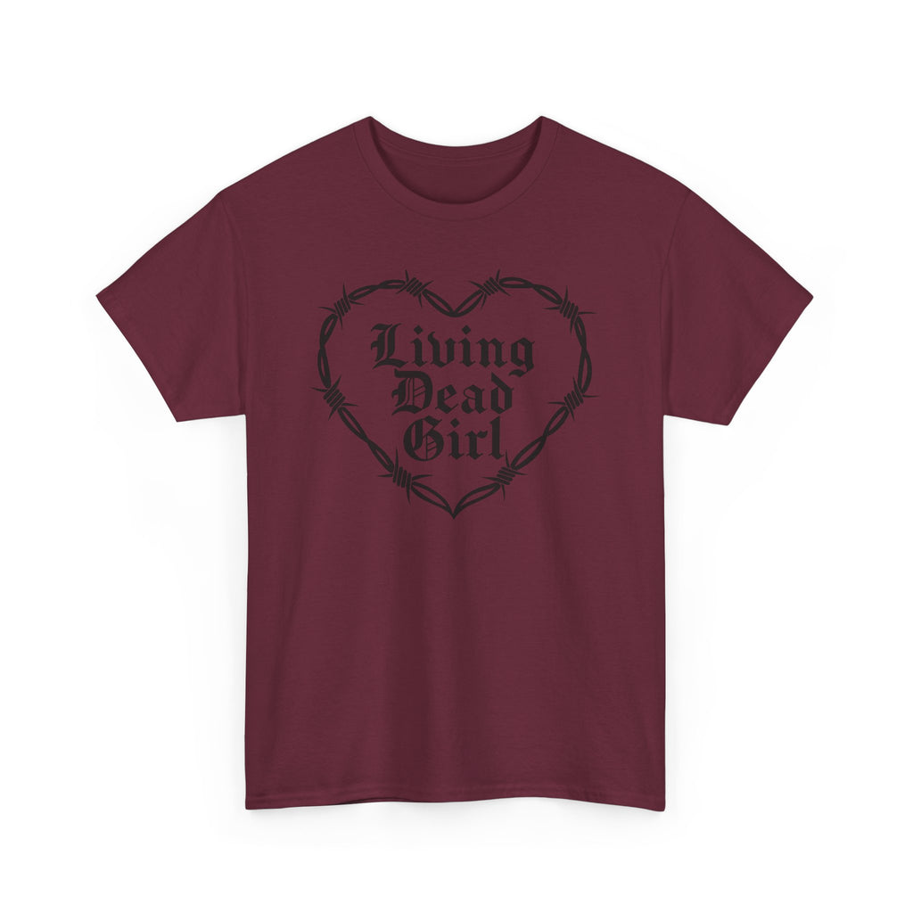 Living Dead Girl Barbed Wire Heart Tee