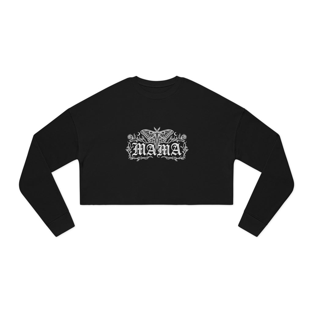 Goth/Whimsy Mama Floral Cropped Sweatshirt
