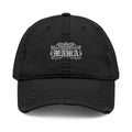 Goth/Whimsy Distressed Embroidered "Mama" Dad Hat - Vintage Floral Patch Cap